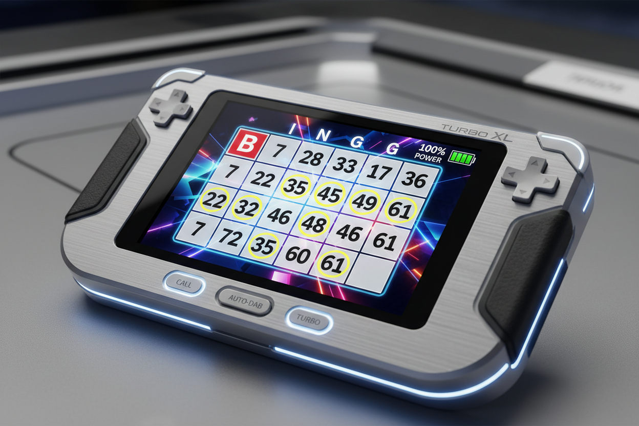Turbo XL battery indicator and bingo grid display