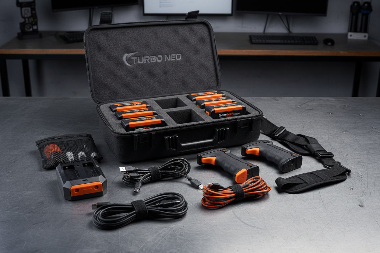 Turbo Neo accessories kit with batteries and holsters
