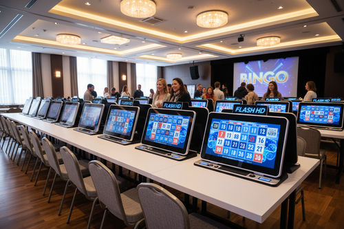 10 Flash HD units in a row with bright screens