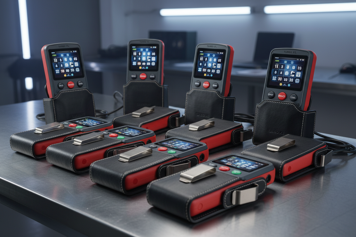 6 Turbo XL handsets with holsters and belt clips