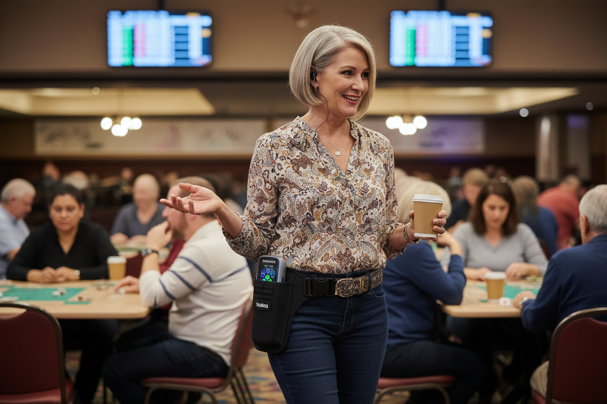 Player with holstered Turbo Neo hands-free